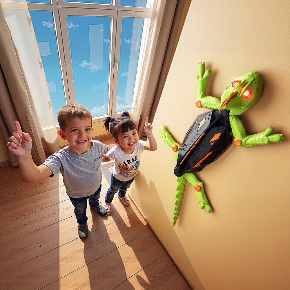 Kids Toy Lizard Remote Control Wall Climbing Robot LED Gecko | Meowbutter
