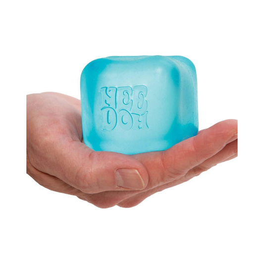 NeeDoh Nice Cube Sensory Squeeze Toy, Assorted Colors, Super Solid Squish Fidget Stress Relief Toy for Kids & Adults, 2.25 Inch Cube