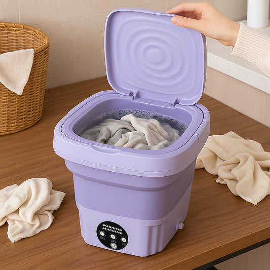 Foldable Portable Washer With Built-In Dryer For Home Use